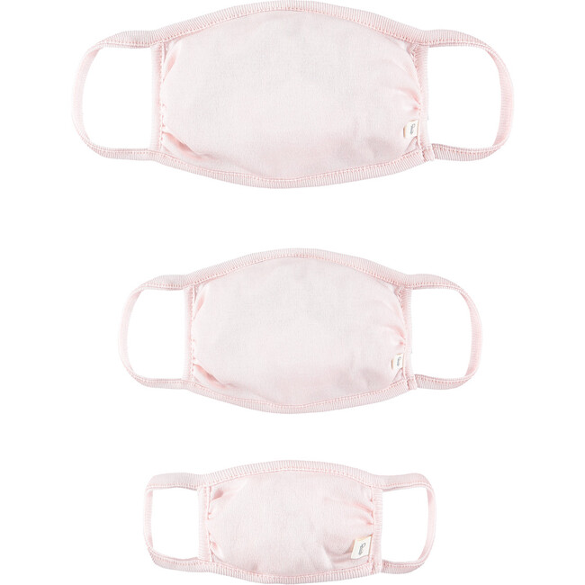 Adult Child & Mini Mask Set, Peace Pink