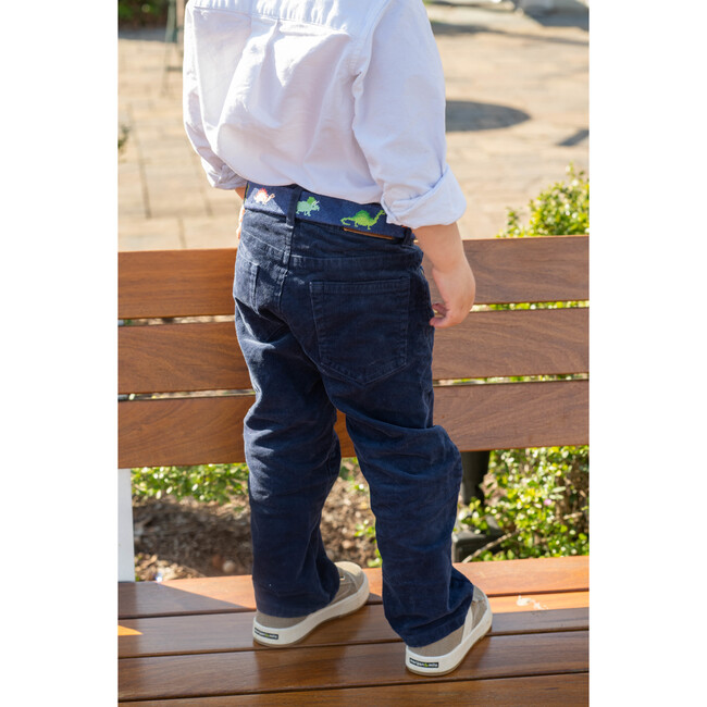 Roar! Dinosaur Needlepoint Belt, Blue - Belts - 5