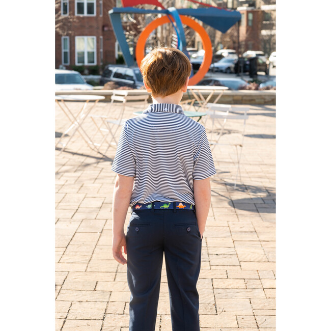Roar! Dinosaur Needlepoint Belt, Blue - Belts - 6