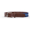 Classic Blue Stripe Needlepoint Belt, Blue - Belts - 8