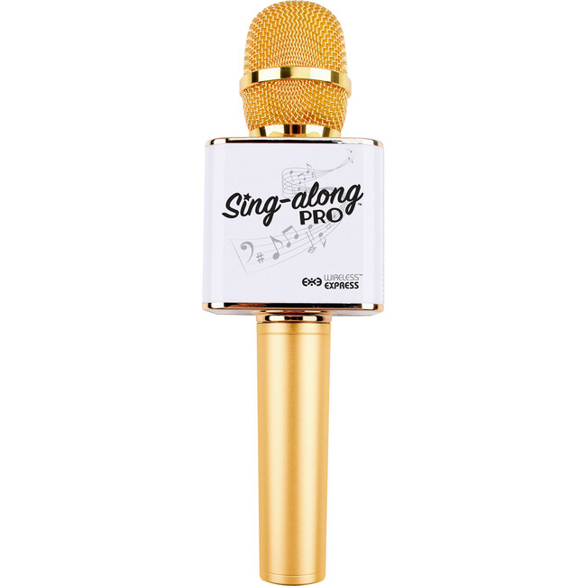 Sing-along Pro Bluetooth Karaoke Microphone & Speaker, Gold