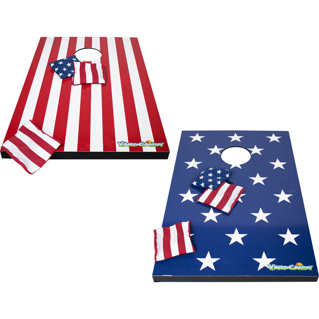 Stars & Stripes Wooden Cornhole Set