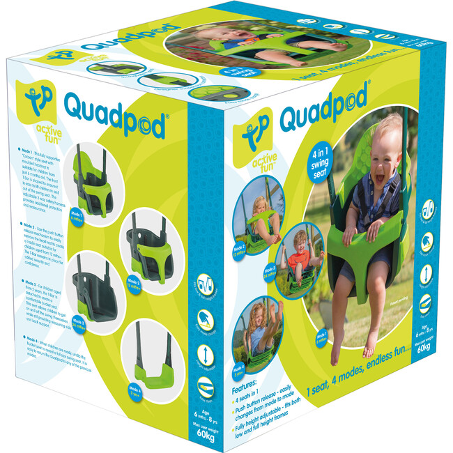Quadpod 4-in-1 Swing, Green - Outdoor Games - 9