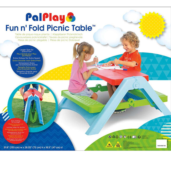 Foldable Picnic Table, Multi - Outdoor Games - 3