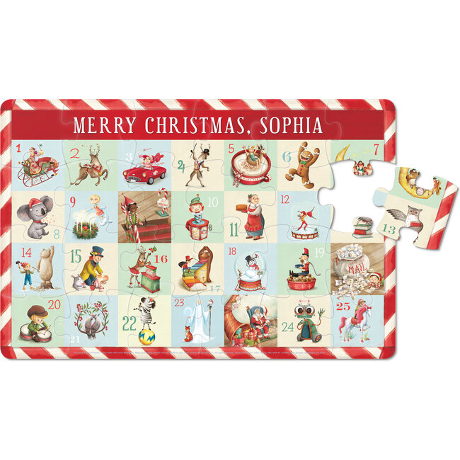Countdown to Christmas 24-Piece Puzzle, Child's Name