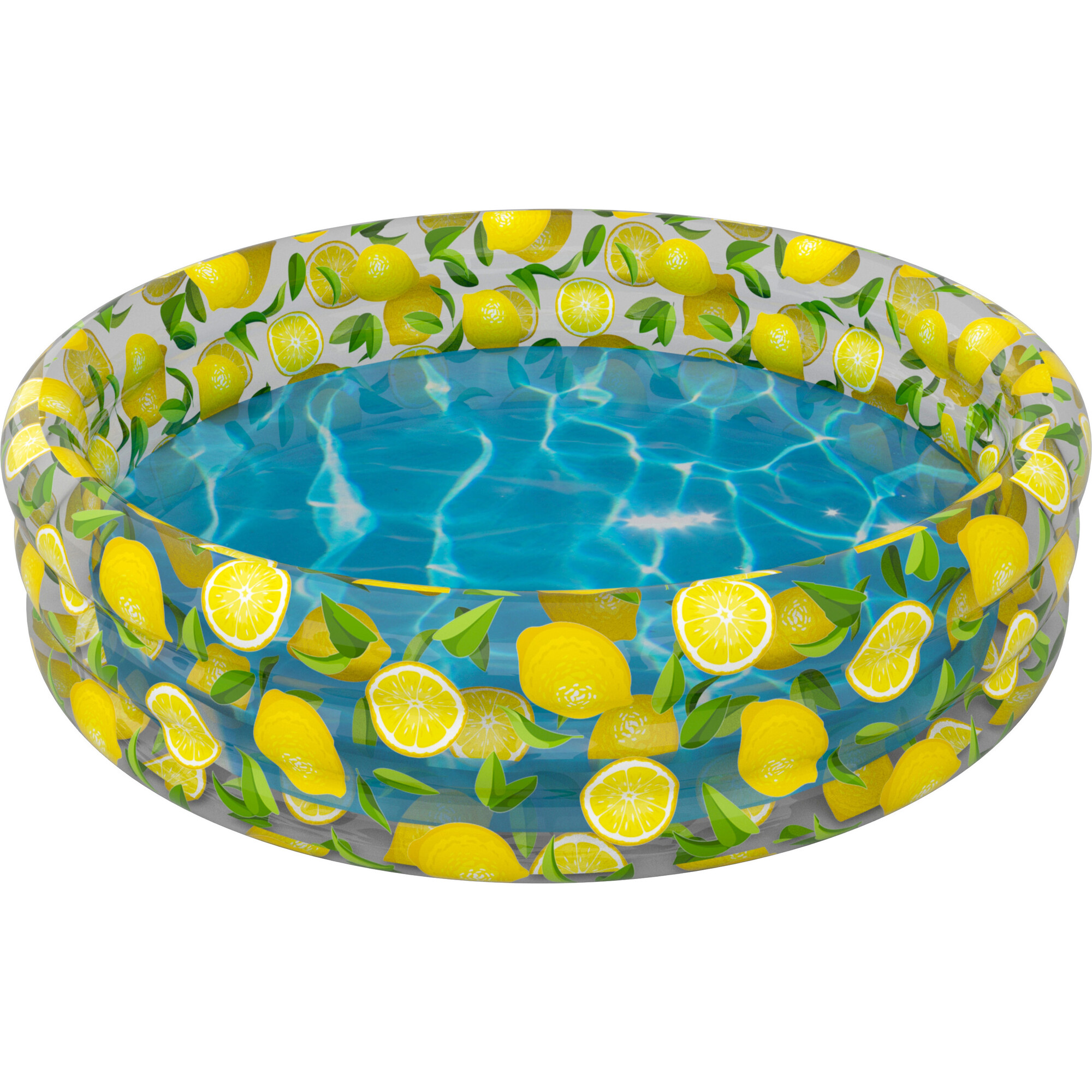 Inflatable Sunning Pool, Lemon Print - Kiddie Pools - 1