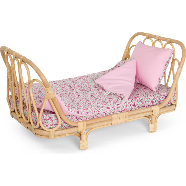 Doll Crib Duvet & Pillow Set, Meadow/Pink