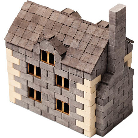 English House Brick & Mortar Construction Set