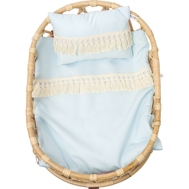 Doll Crib Duvet & Pillow Set, Blue