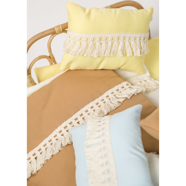 Doll Crib Duvet & Pillow Set, Yellow - Dollhouses - 9