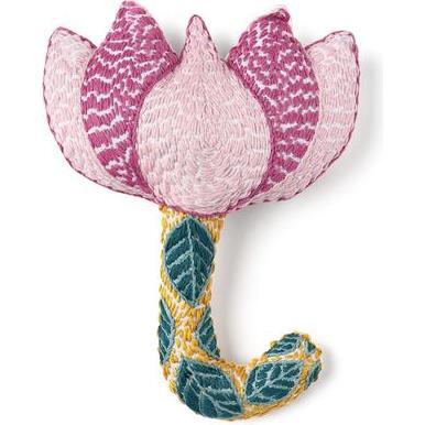 Handmade Kantha Stitched Bedtime Buddy, Lotus