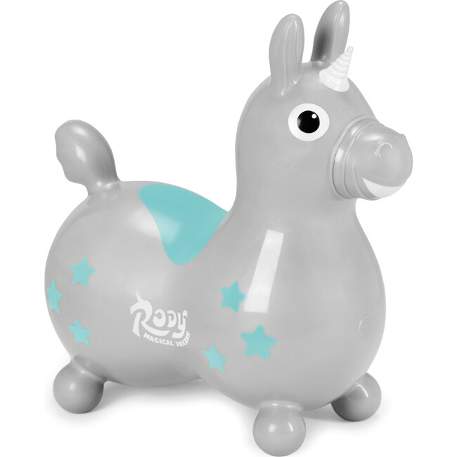 Rody Magical Unicorn with Pump, Silver - Ride-On - 1 - zoom