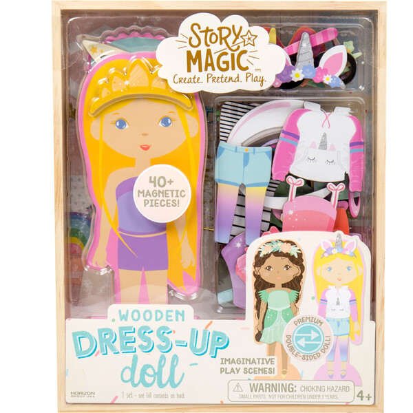 Wooden Dress Up Dolls Story Magic Arts & Crafts