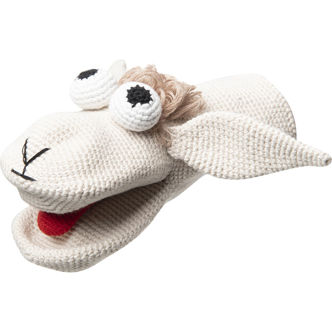 Llama Alpaca Organic Knit Hand Puppet