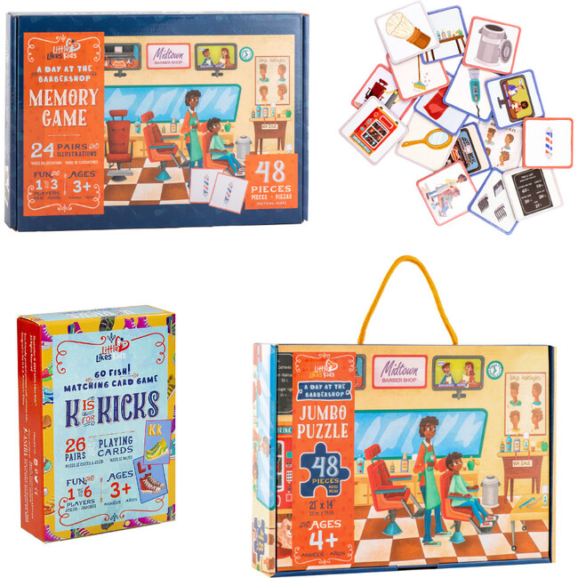 A Day at the Barbershop Alphabet KICKS Puzzle and Game Play Pack - Puzzles - 1