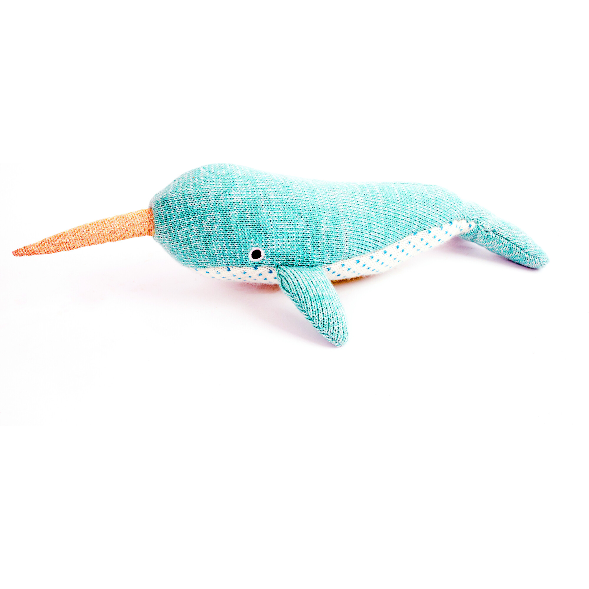 Nev Narwhal Knit Stuffed Animal - Plush - 1