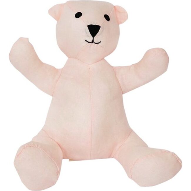 Teddy Bear in Pink Linen - Plush - 1