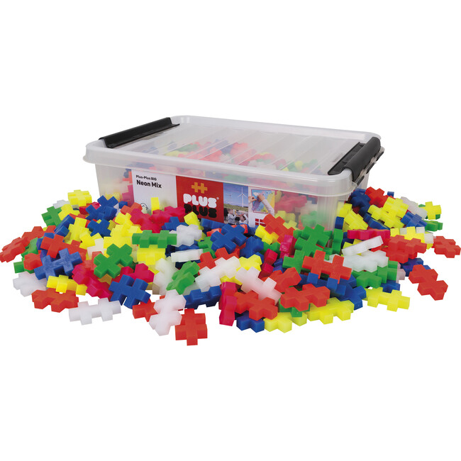 Big 200 Piece in Tub, Neon - STEM Toys - 1