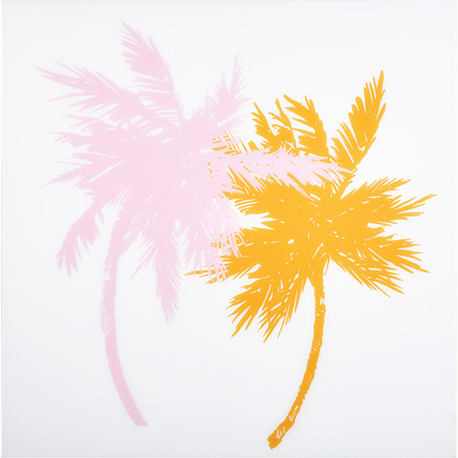 Sunset Palm Trees on Acrylic, Large - Art - 1
