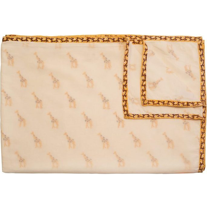 Yellow Giraffe Organic Blanket - Blankets - 1