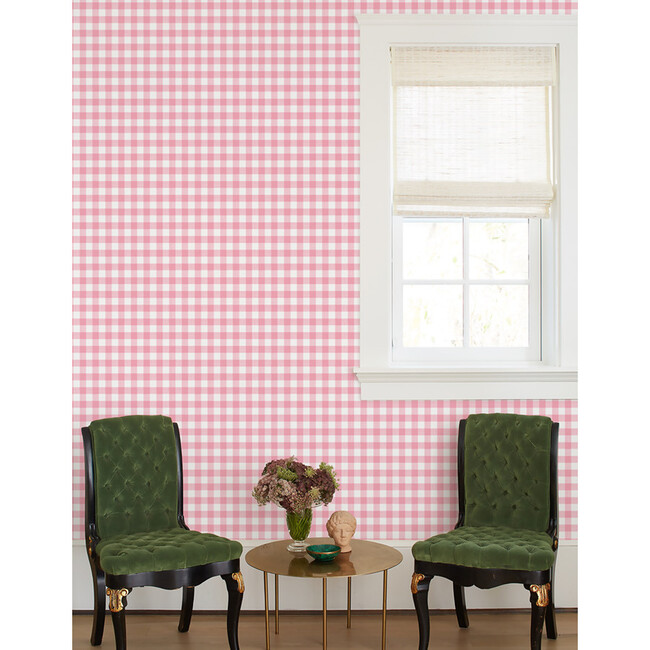 Barbie Gingham Removable Wallpaper, Bubblegum - Wallpaper - 2