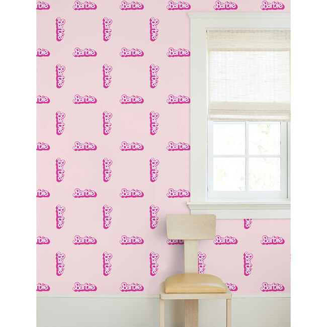 Barbie 80s Logo Removable Wallpaper, Pink - Wallpaper - 2