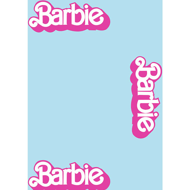 Barbie 80s Logo Removable Wallpaper, Baby Blue - Wallpaper - 3