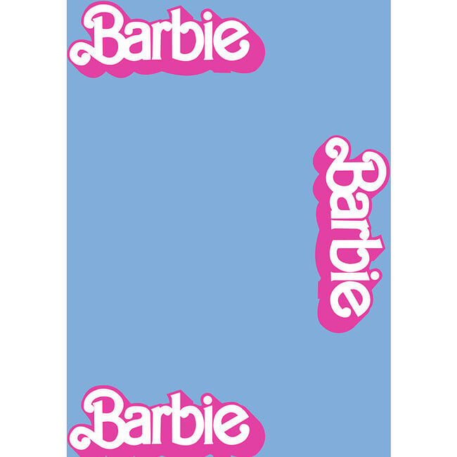 Barbie 80s Logo Removable Wallpaper, Denim - Wallpaper - 3