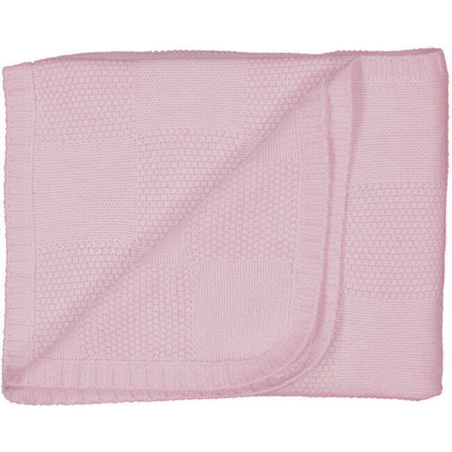 Moss Stitch Blanket, Dusty Pink