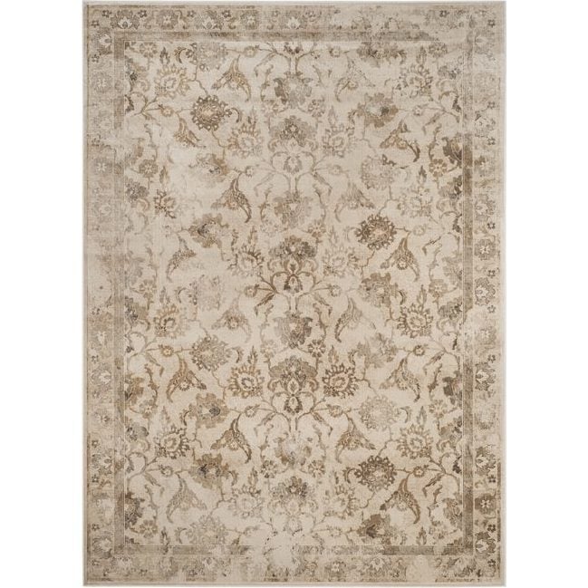 Vintage Vivianne Rug, Tan/Grey - Rugs - 3