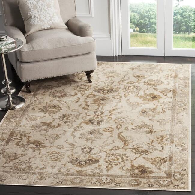 Vintage Vivianne Rug, Tan/Grey - Rugs - 6