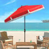 Fabia Fringed Patio Umbrella, Red - Umbrellas - 2