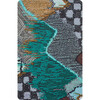 Upward Sweepable Shag Floormat, Cyan - Rugs - 4