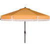 Fabia Fringed Patio Umbrella, Yellow - Umbrellas - 1 - thumbnail