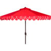 Doubled Petals Patio Umbrella, Red - Umbrellas - 1 - thumbnail