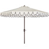 Doubled Petals Patio Umbrella, White/Black - Umbrellas - 1 - thumbnail