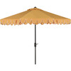 Doubled Petals Patio Umbrella, Yellow - Umbrellas - 1 - thumbnail