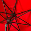 Fabia Fringed Patio Umbrella, Red - Umbrellas - 4