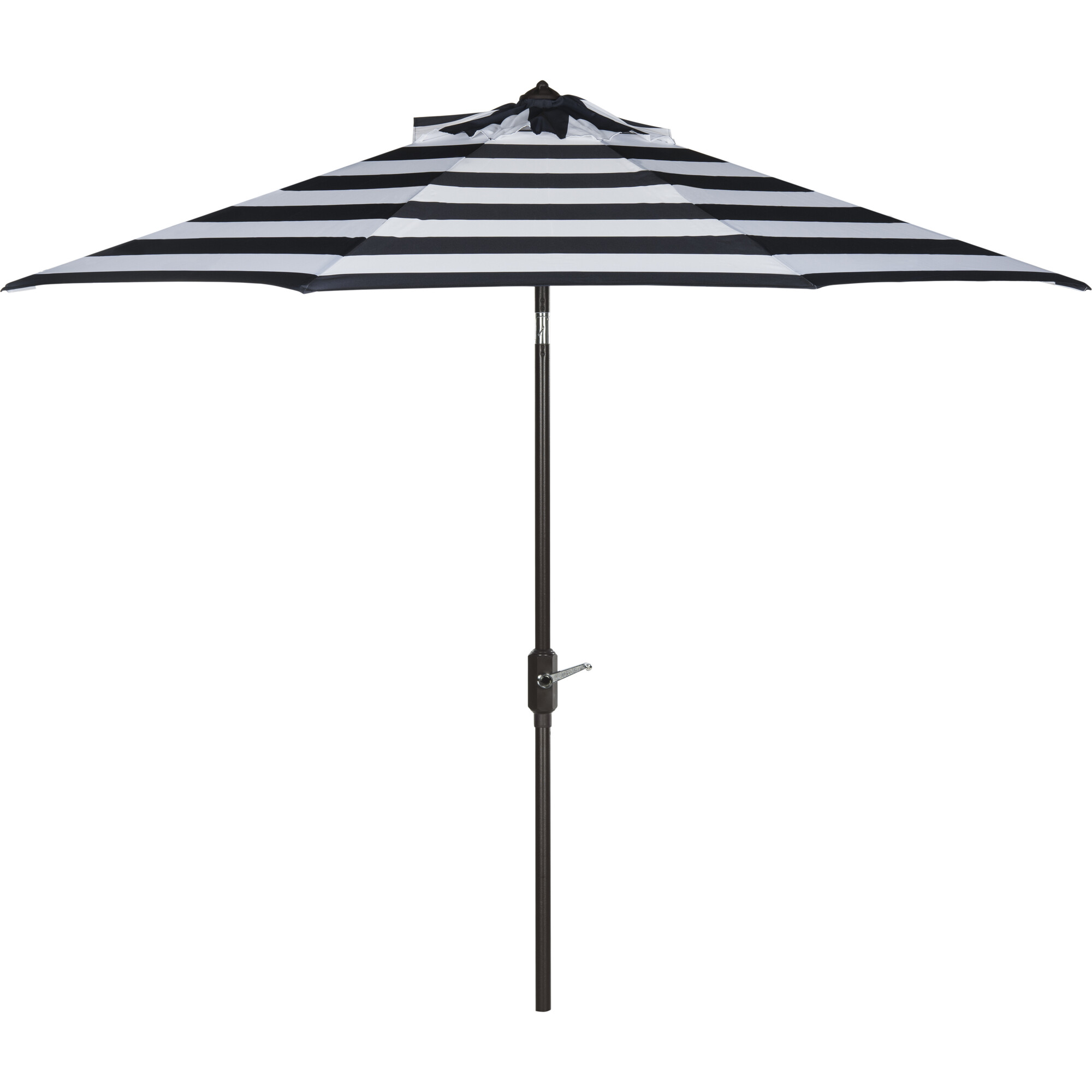 Iris Stripe Patio Umbrella, Navy/White - Umbrellas - 1