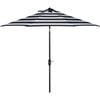 Iris Stripe Patio Umbrella, Navy/White - Umbrellas - 1 - thumbnail