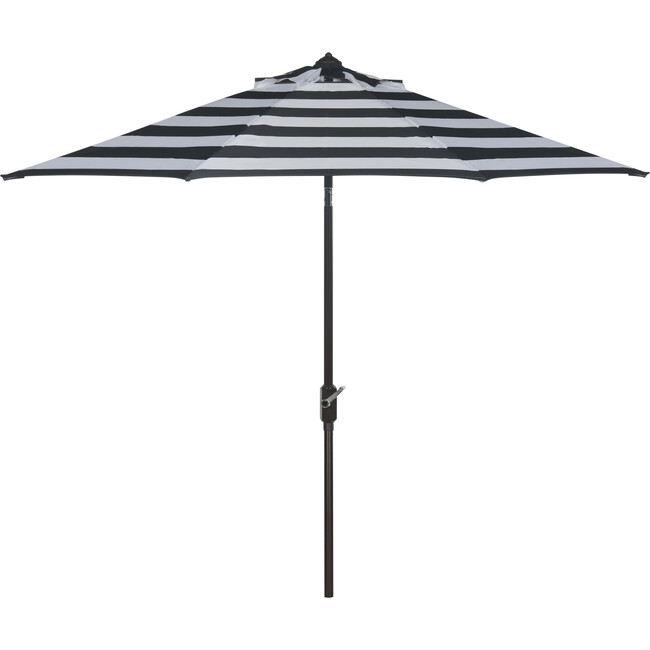 Iris Stripe Patio Umbrella, Black/White