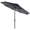 Tiana Inner Stripe Patio Umbrella, Navy - Umbrellas - 3