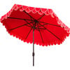 Doubled Petals Patio Umbrella, Red - Umbrellas - 3