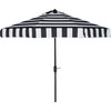 Elsa Canopy Stripe Patio Umbrella, Black/White - Umbrellas - 1 - thumbnail