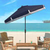 Fabia Fringed Patio Umbrella, Navy - Umbrellas - 2