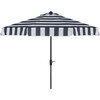 Elsa Canopy Stripe Patio Umbrella, Navy/White - Umbrellas - 1 - thumbnail