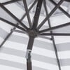 Iris Stripe Patio Umbrella, Black/White - Umbrellas - 3