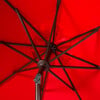 Doubled Petals Patio Umbrella, Red - Umbrellas - 4