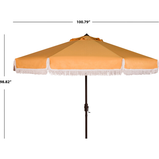 Fabia Fringed Patio Umbrella, Yellow - Umbrellas - 5