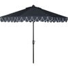 Doubled Petals Patio Umbrella, Navy - Umbrellas - 1 - thumbnail